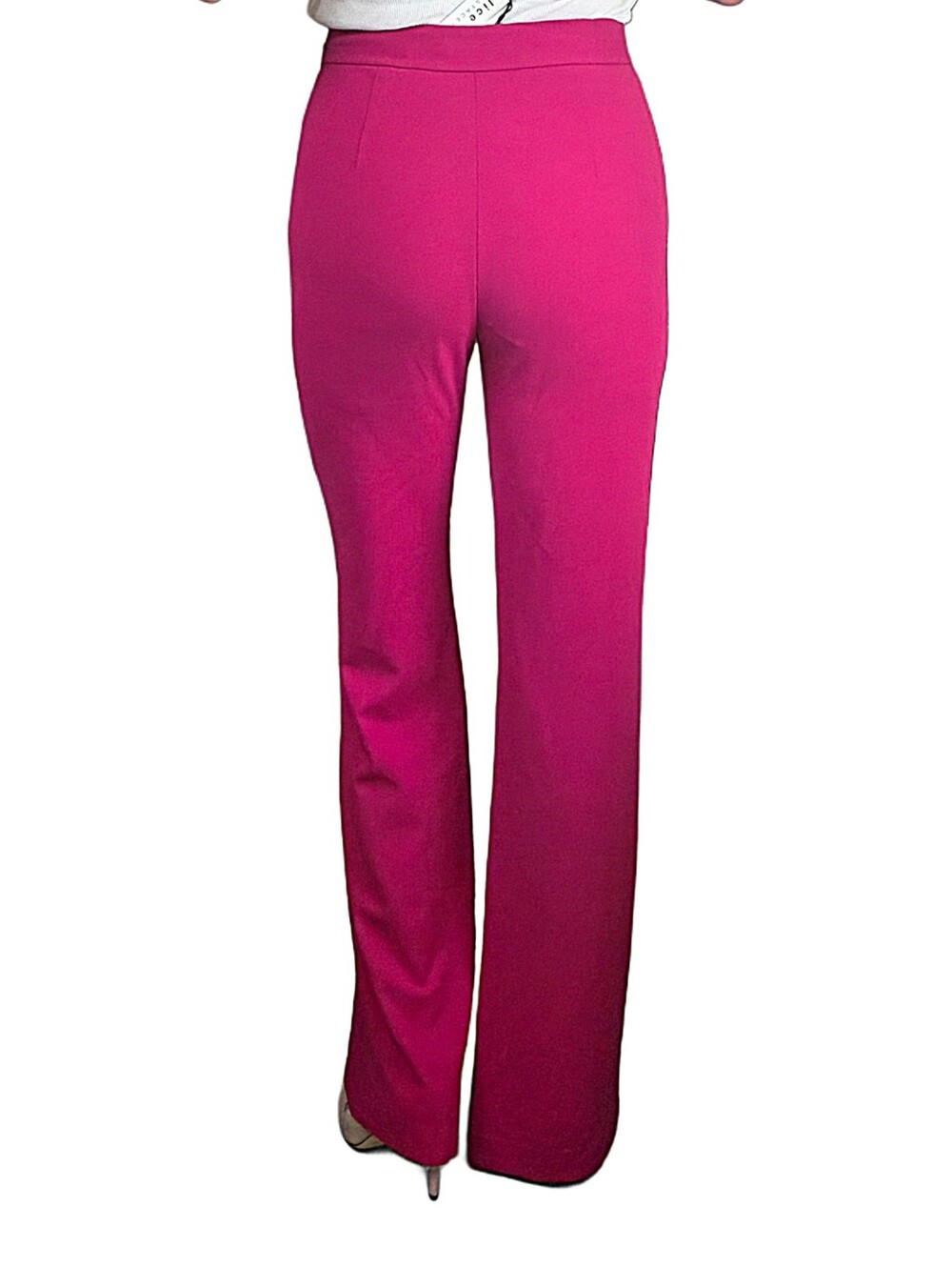 NWT. ALICE & OLIVIA Dylan High Rise Pant In Raspberry - Picture 10 of 12